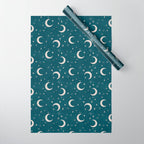 Goodnight Sky - silver moon Wrapping Paper Gallery Image 1