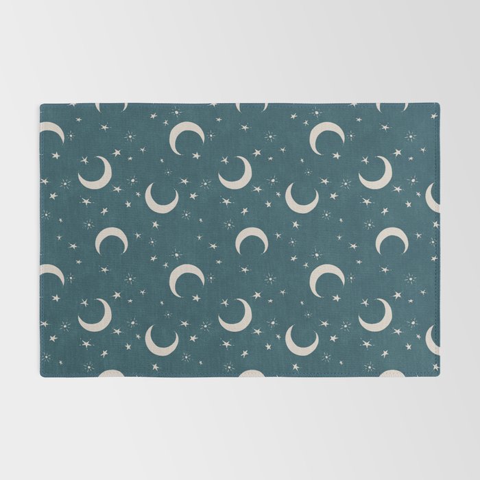 Goodnight Sky - silver moon Rug Gallery Image 2