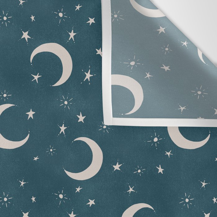 Goodnight Sky - silver moon Wall Tapestry Gallery Image 3