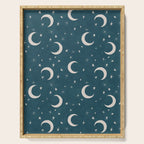Goodnight Sky - silver moon Serving Tray Gallery Image 1