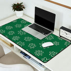 Green garden flower doodle art pattern Desk Mat Gallery Image 2