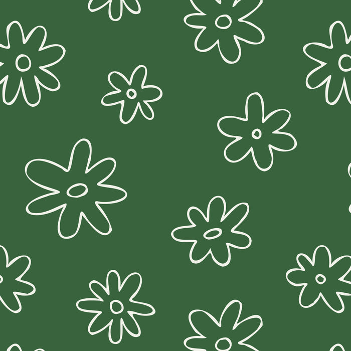 Green garden flower doodle art pattern Coffee Mug Gallery Image 2