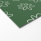Green garden flower doodle art pattern Welcome Mat Gallery Image 2