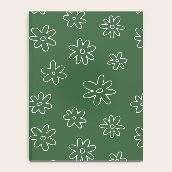 Green garden flower doodle art pattern Notebook Gallery Image 4