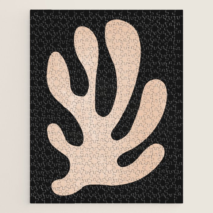 Noir Leaf: Mid Century Modern Matisse Edition Jigsaw Puzzle Gallery Image 1