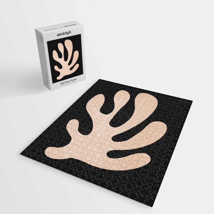 Noir Leaf: Mid Century Modern Matisse Edition Jigsaw Puzzle Gallery Image 2