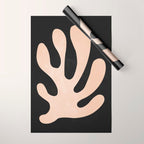 Noir Leaf: Mid Century Modern Matisse Edition Wrapping Paper Gallery Image 1