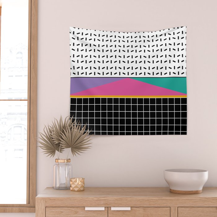 Memphis Pattern 34 / 80s - 90s Retro Wall Tapestry Gallery Image 2