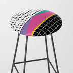 Memphis Pattern 34 / 80s - 90s Retro Stool Gallery Image 2