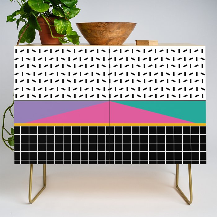 Memphis Pattern 34 / 80s - 90s Retro Credenza Gallery Image 1