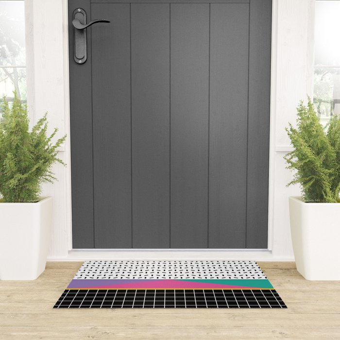 Memphis Pattern 34 / 80s - 90s Retro Welcome Mat Gallery Image 3