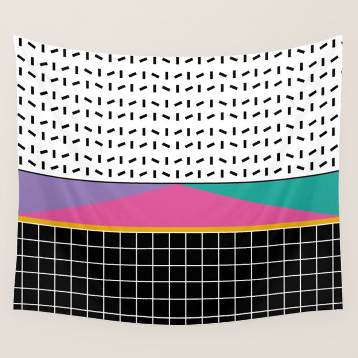 Memphis Pattern 34 / 80s - 90s Retro Wall Tapestry Gallery Image 1