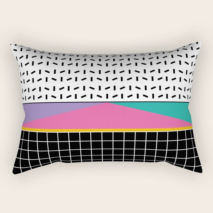Memphis Pattern 34 / 80s - 90s Retro Rectangular Pillow Gallery Image 2