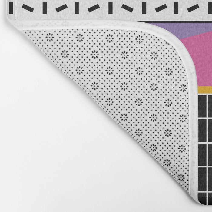 Memphis Pattern 34 / 80s - 90s Retro Bath Mat Gallery Image 2
