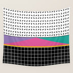 Memphis Pattern 34 / 80s - 90s Retro Wall Tapestry Gallery Image 4