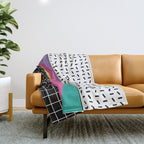 Memphis Pattern 34 / 80s - 90s Retro Throw Blanket Gallery Image 1