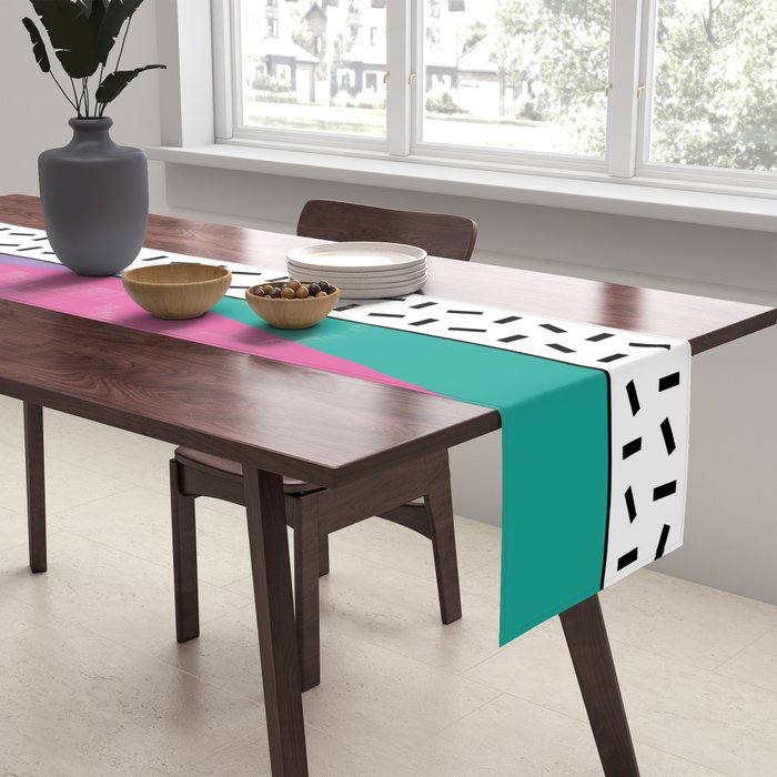 Memphis Pattern 34 / 80s - 90s Retro Table Runner Gallery Image 2