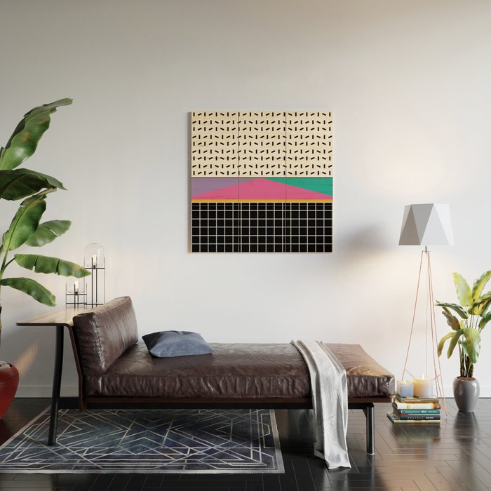 Memphis Pattern 34 / 80s - 90s Retro Wood Wall Art Gallery Image 2