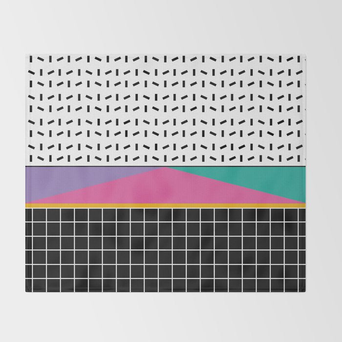 Memphis Pattern 34 / 80s - 90s Retro Throw Blanket Gallery Image 2