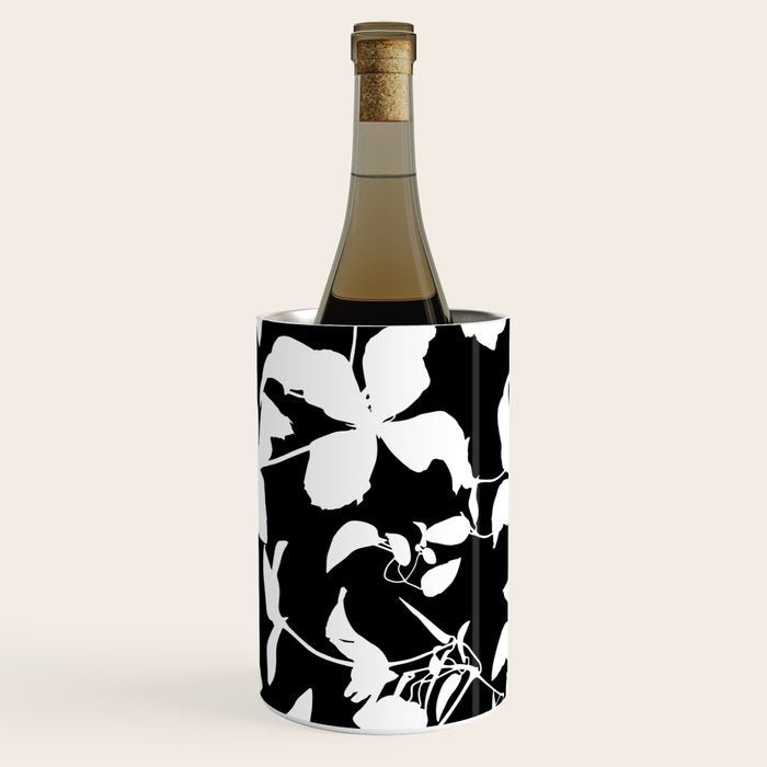 Clematis Contrast  Minimal Floral Silhouettes Wine Chiller Gallery Image 3