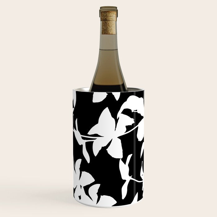 Clematis Contrast  Minimal Floral Silhouettes Wine Chiller Gallery Image 1