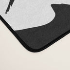 Clematis Contrast  Minimal Floral Silhouettes Desk Mat Gallery Image 4