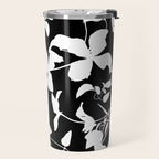 Clematis Contrast  Minimal Floral Silhouettes Travel Mug Gallery Image 2