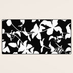 Clematis Contrast  Minimal Floral Silhouettes Desk Mat Gallery Image 3