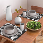 Clematis Contrast  Minimal Floral Silhouettes Placemat Gallery Image 2
