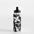 Clematis Contrast  Minimal Floral Silhouettes Water Bottle Gallery Image 2