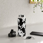Clematis Contrast  Minimal Floral Silhouettes Water Bottle Gallery Image 4