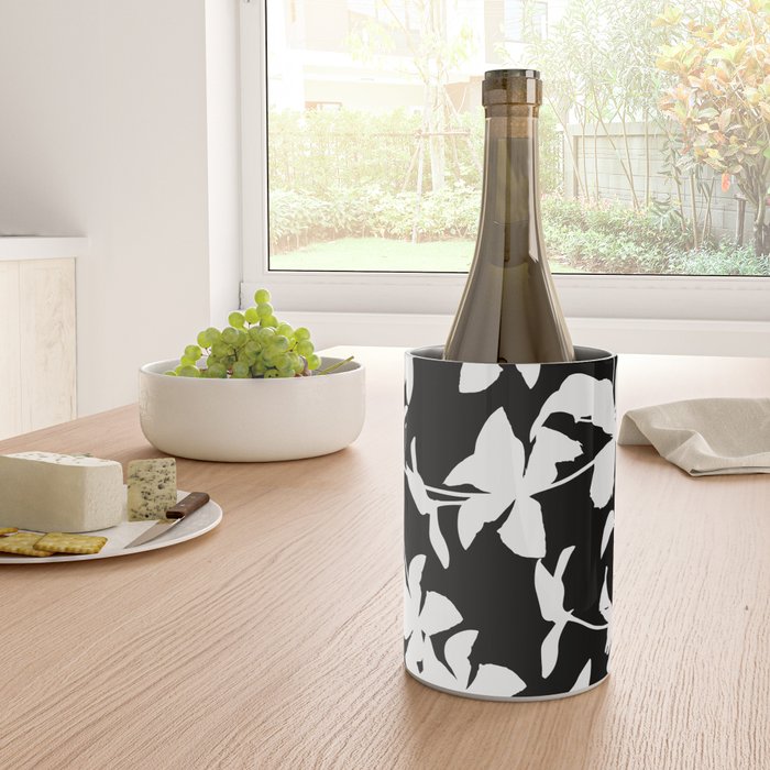Clematis Contrast  Minimal Floral Silhouettes Wine Chiller Gallery Image 4