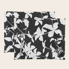 Clematis Contrast  Minimal Floral Silhouettes Placemat Gallery Image 1