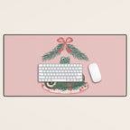 Frog on a Log with a Nog Desk Mat Gallery Image 1