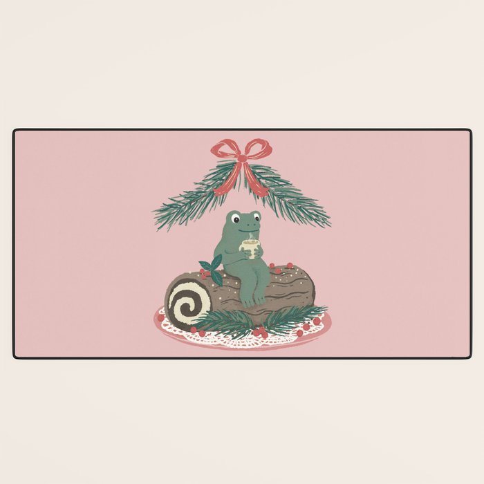Frog on a Log with a Nog Desk Mat Gallery Image 3