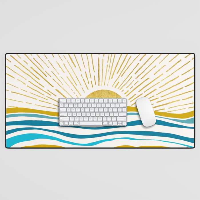 Sunrise At Sea Abstract Landscape Desk Mat Gallery Image 1