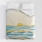 Sunrise At Sea Abstract Landscape Comforter Gallery Image 7