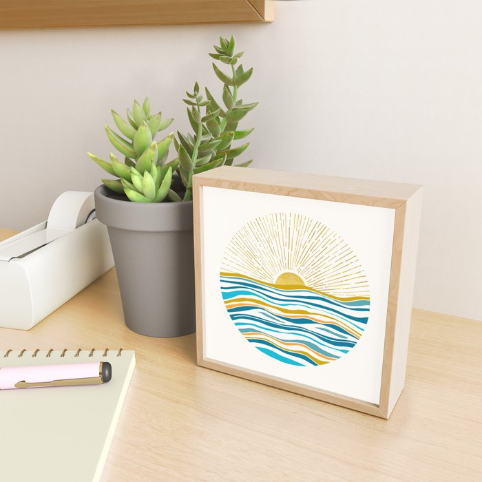 Sunrise At Sea Abstract Landscape Mini Art Print Gallery Image 2