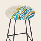 Sunrise At Sea Abstract Landscape Stool Gallery Image 2
