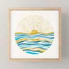 Sunrise At Sea Abstract Landscape Mini Art Print Gallery Image 1
