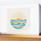 Sunrise At Sea Abstract Landscape Wall Mural Gallery Image 2