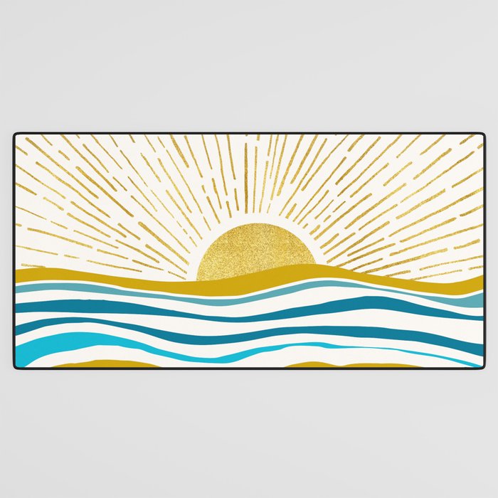 Sunrise At Sea Abstract Landscape Desk Mat Gallery Image 3