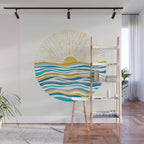 Sunrise At Sea Abstract Landscape Wall Mural Gallery Image 1