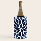 Modern, Blue and Green, Floral Bloom, Botanical Pattern Wine Chiller Gallery Image 1