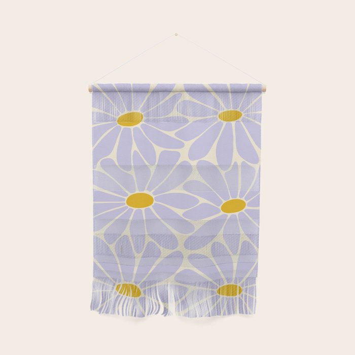 Big Daisy - Groovy Flower - Lilac and Yellow Wall Hanging Gallery Image 1