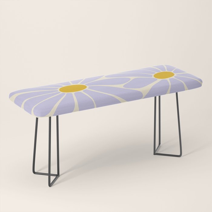 Big Daisy - Groovy Flower - Lilac and Yellow Bench Gallery Image 1