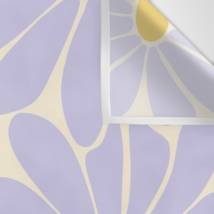 Big Daisy - Groovy Flower - Lilac and Yellow Wall Tapestry Gallery Image 3