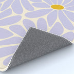 Big Daisy - Groovy Flower - Lilac and Yellow Rug Gallery Image 4