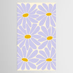 Big Daisy - Groovy Flower - Lilac and Yellow Tablecloth Gallery Image 2