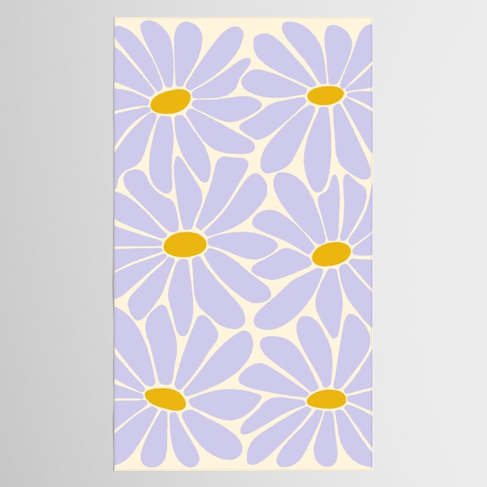 Big Daisy - Groovy Flower - Lilac and Yellow Tablecloth Gallery Image 2